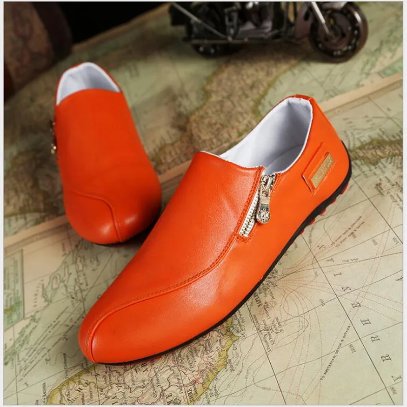 Men Flats Slip On Loafers High Quality PU Leather Shoes casual shoes Fashion Driving | Обувь