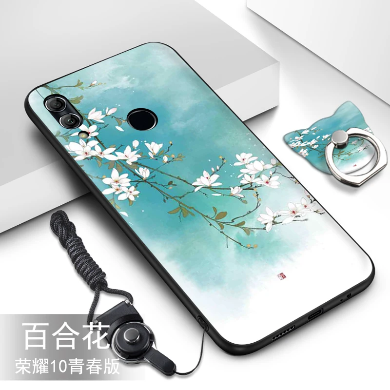 Huawei P Smart 2019 силиконовый чехол Роскошные Симпатичные из мягкого ТПУ + шнурки с