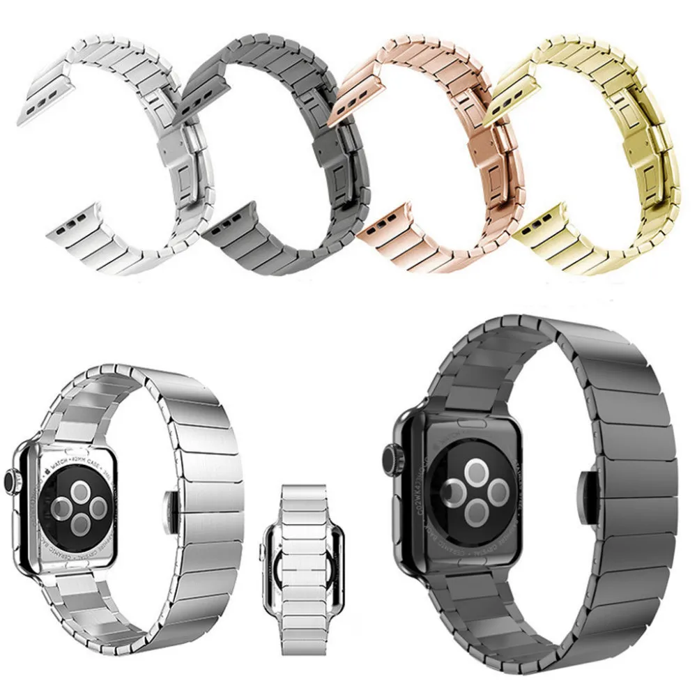 Goosuu роскошный ремешок для часов металлический Apple Watch группа 42 мм из нержавеющей