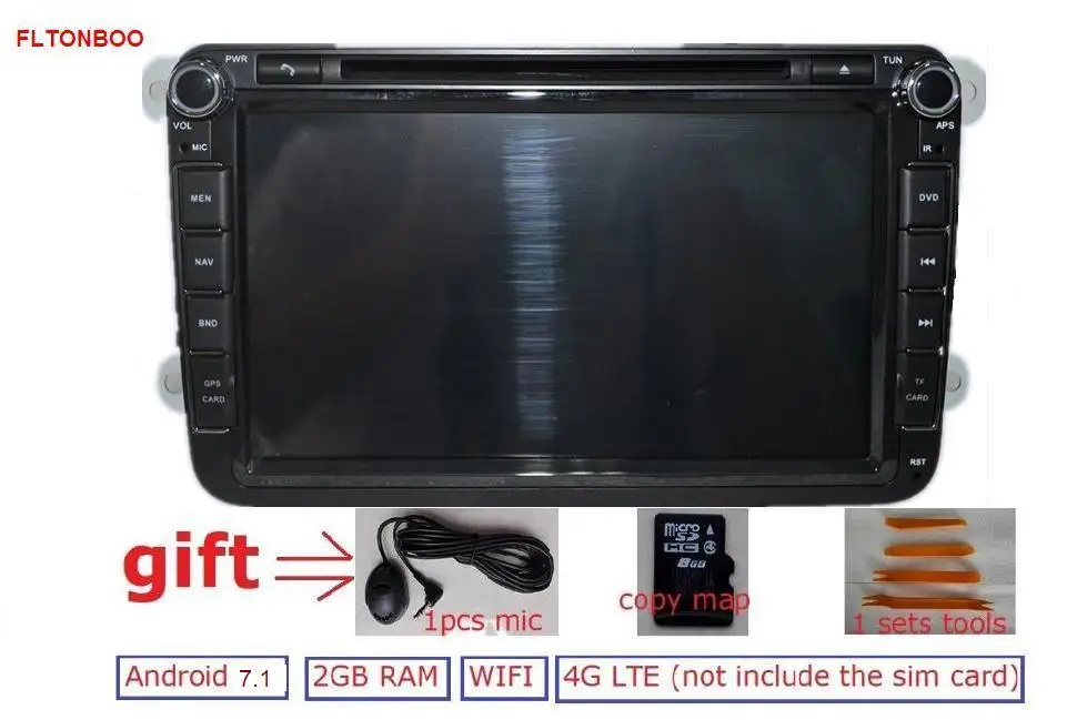 Android 8 1 для VW B6 tiguan golf jetta 2din автомобильный dvd gps wifi радио bluetooth рулевое колесо Canbus