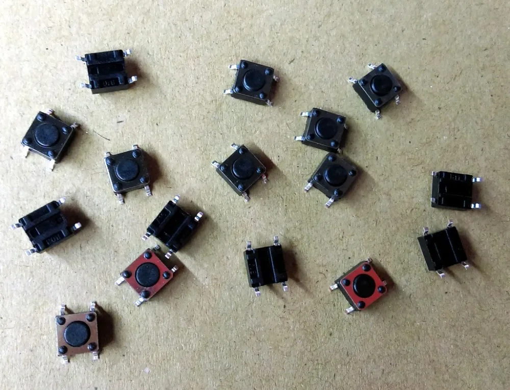 6X6X4.3mm 4pin SMD Тактильные Такт Мини кнопочный переключатель Микропереключатель