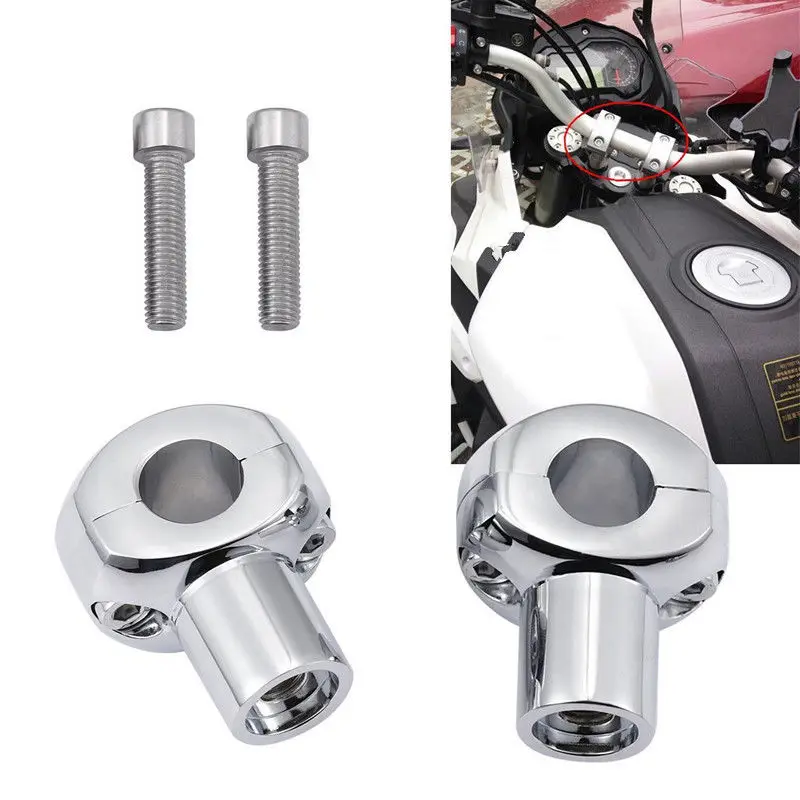 Кронштейн на руль мотоцикла черный хромовый зажим для Harley Dyna FLHT FLTR FLHR Softail Honda