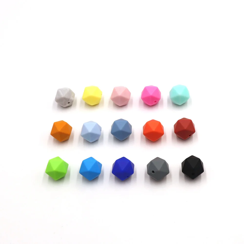 Пищевые силиконовые бусины TYRY.HU 10 шт. 14 мм Icosahedron уход за полостью рта