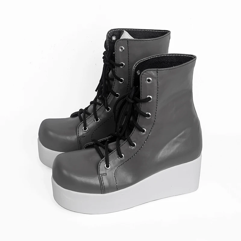 Game Persona5 Futaba Sakura Cosplay Costume Shoes Halloween Black Platform Boots Unisex Customized New | Тематическая одежда и
