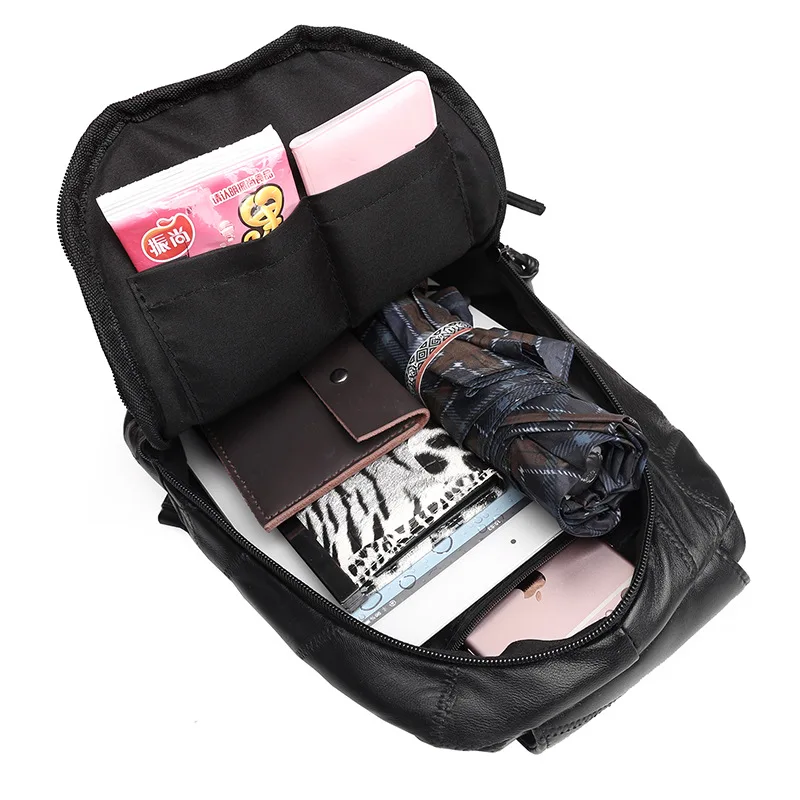 Многофункциональный Для женщин из овечьей кожи рюкзак backbag сумка модная одежда