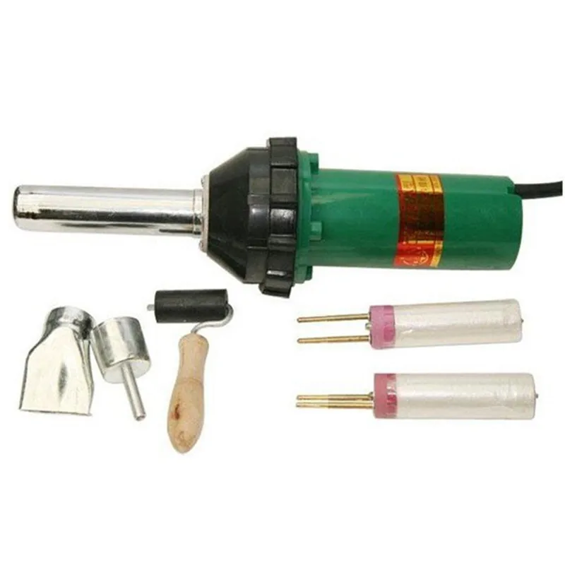 

220V 1000W Plastic Welder Hot Air Gun Heat Gun rod Welding Equipment Vinyl Floor Overlap Hot Blast Torch And Accessories
