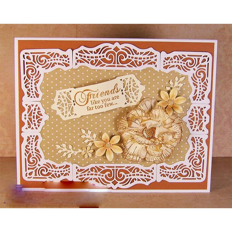 Opulent Декор кружева края рамки металла трафареты для пресс-формы для ручная работа Скрапбукинг декорирование для тиснения бумаги высечки