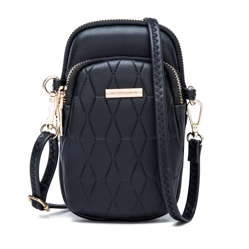 

New Fashion Simple Small Square Bag Women's Designer Handbag 2019 High-Quality PU Leather Chain Mobile Phone Shoulder bags