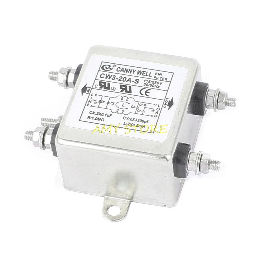 10A CW3-10A-S или 20A CW3-20A-S шумоподавитель AC Power однофазный металлический фильтр EMI