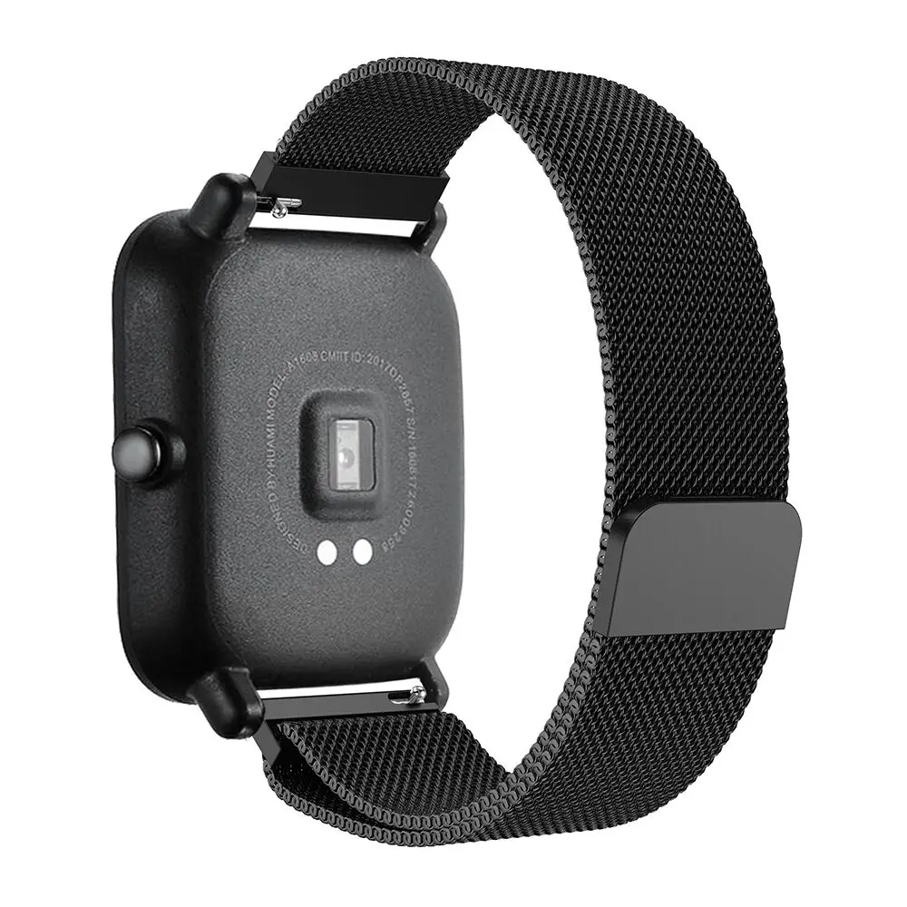 20 мм браслет для Amazfit ремень стальной Xiaomi Huami Bip Youth Смарт часы ремешок