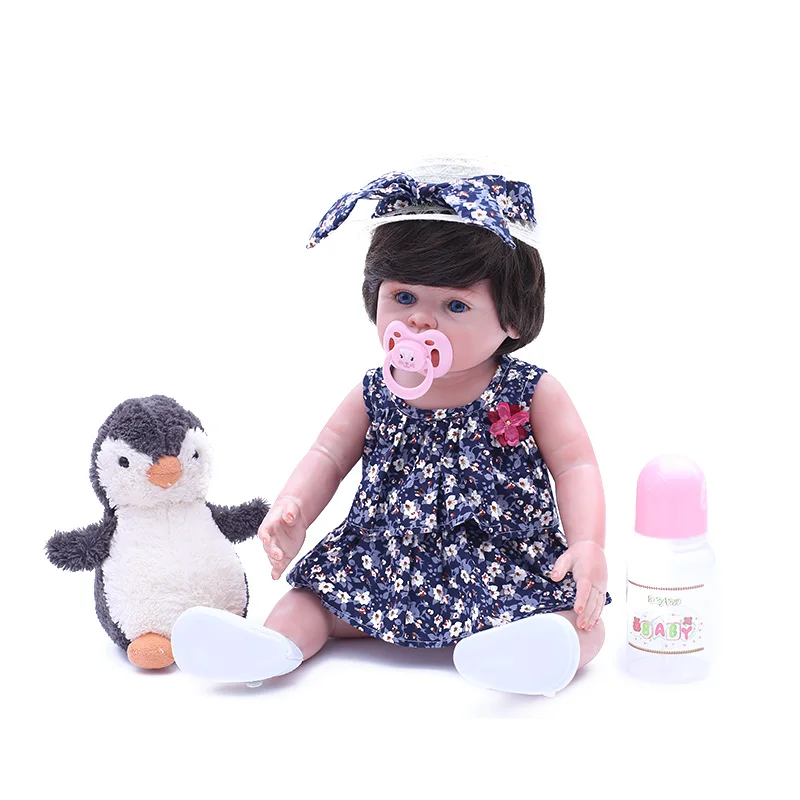 Bebes reborn realista полностью силиконовые детские куклы игрушки для девочек 45 см подарок