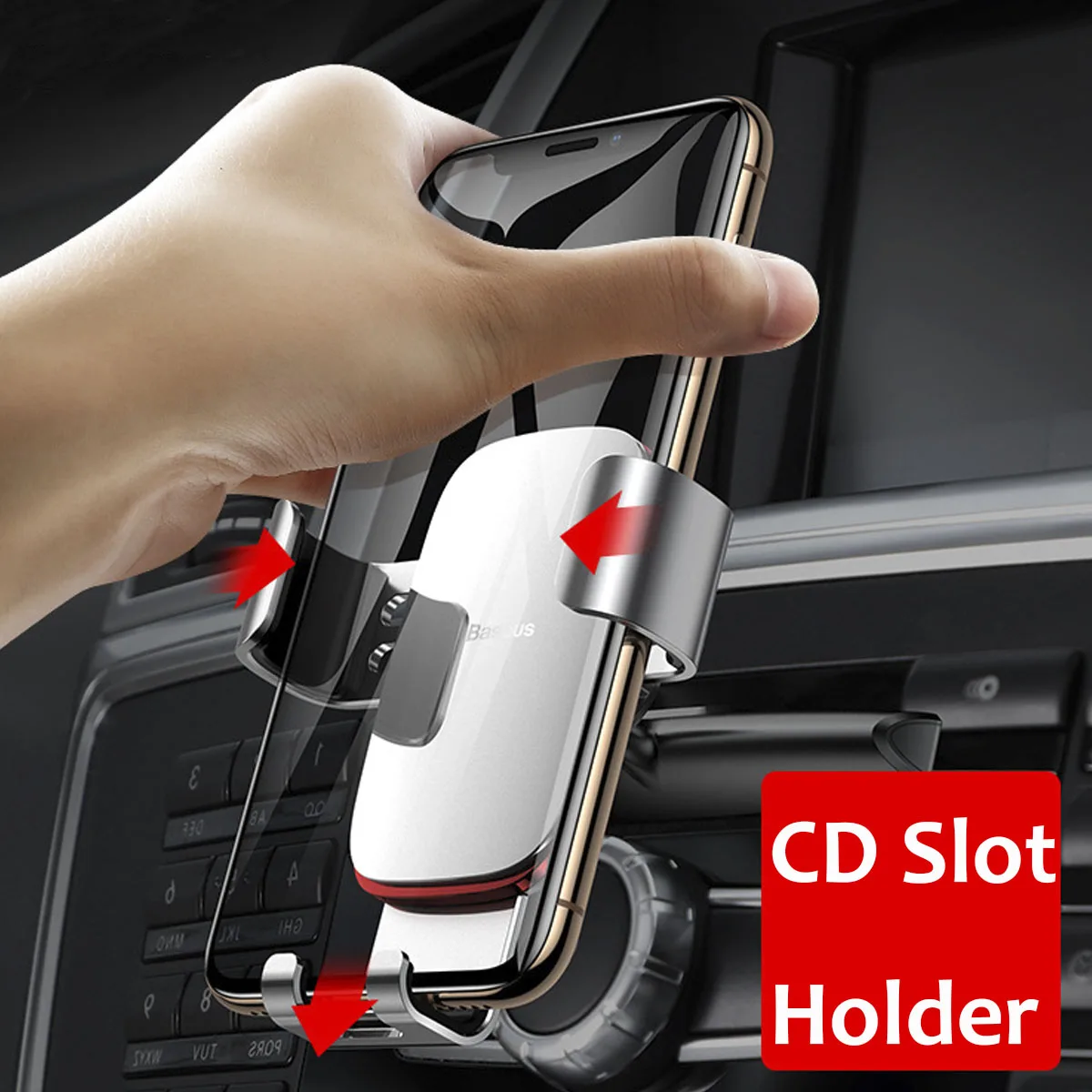 Гравитационный Автомобильный держатель для телефона для автомобиля CD слот держатель для телефона Подставка для iPhone X XS для samsung S10 металлический держатель для мобильного телефона