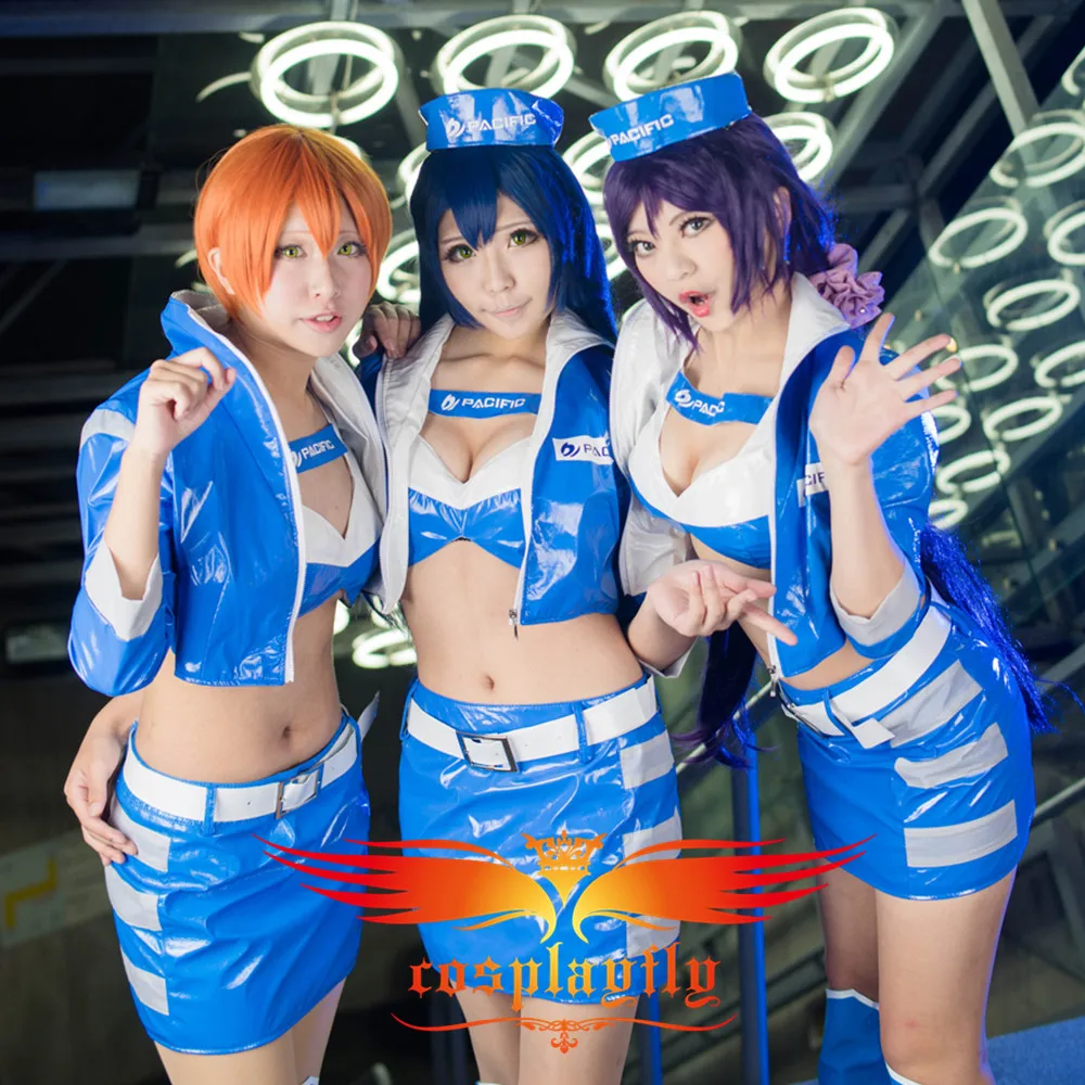 Обувь в стиле аниме Живая любовь! 2015 гонка королева Уми Сонода синий Cos косплей