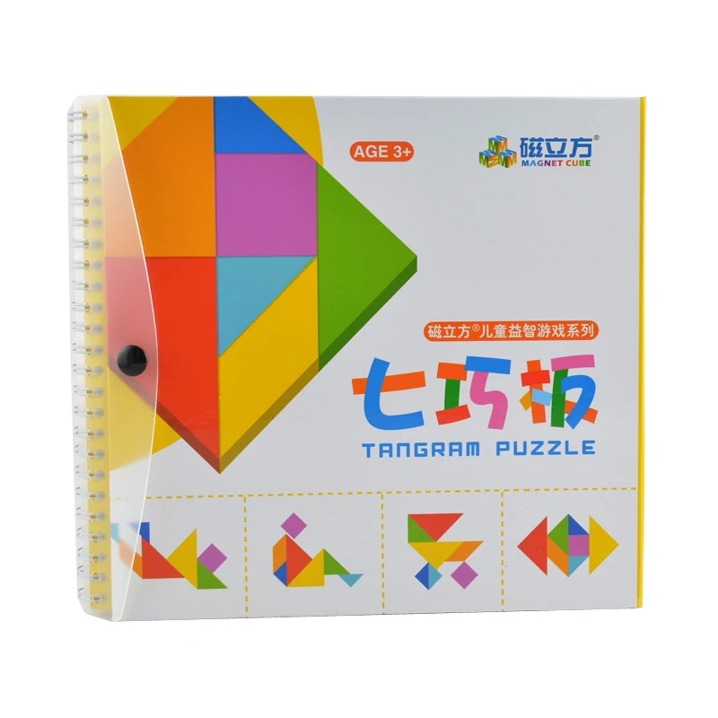 72/132 Магнитные пазлы Tangram детские игрушки вызов вашему IQ a Montessori развивающая