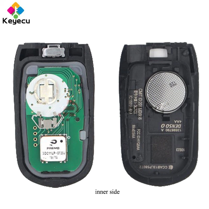 Запасной модифицированный дистанционный ключ KEYECU 315 МГц/433 МГц и чип ID46 6 кнопок