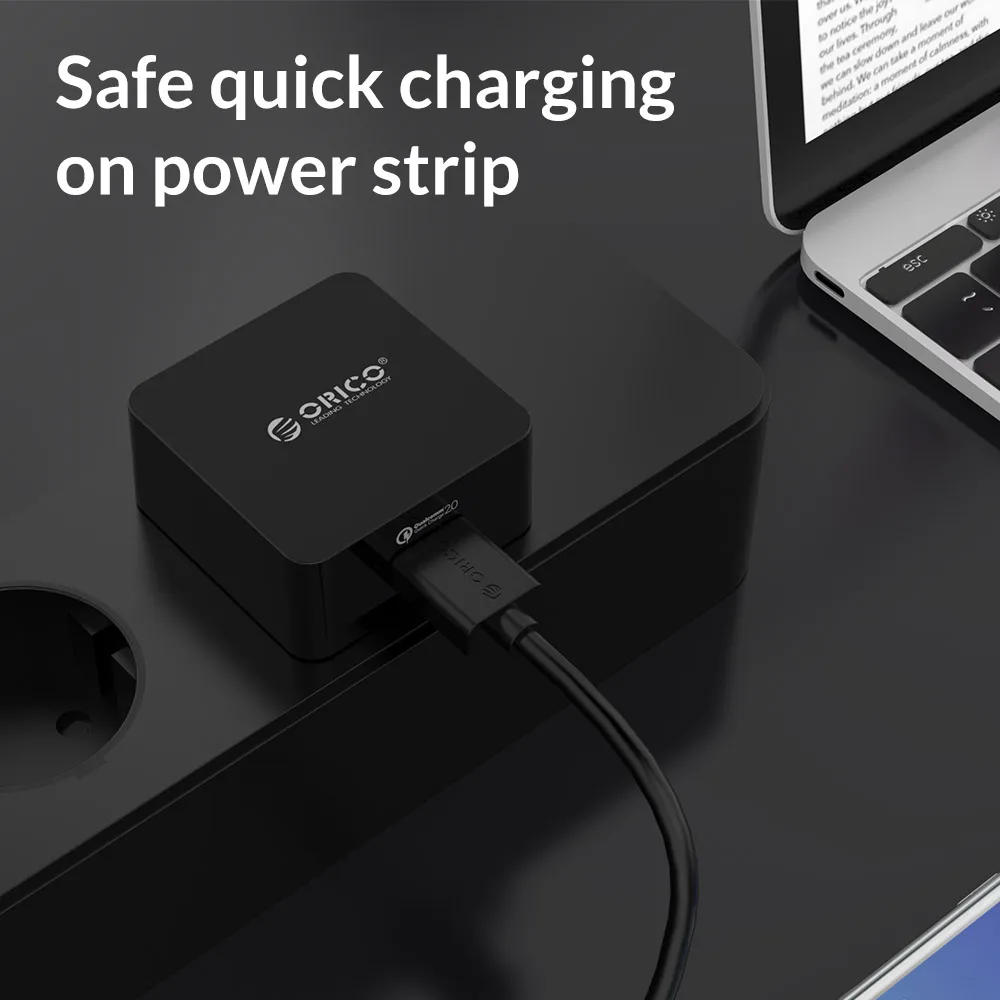 Настенное зарядное устройство ORICO 1 порт для быстрой зарядки QC 2 0 настольное USB iPhone