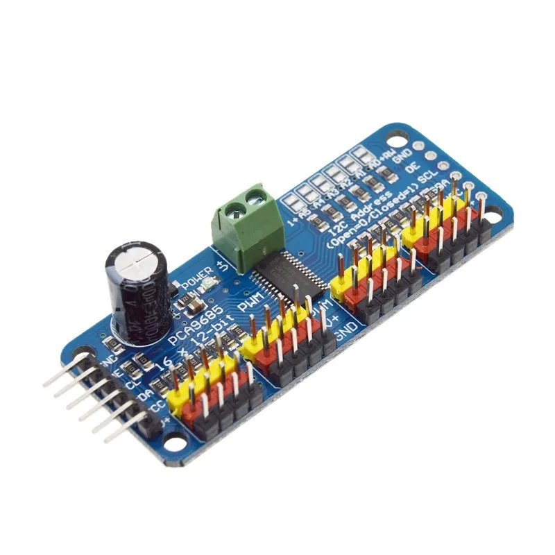 16-канальный 12-битный PWM/сервопривод-интерфейс I2C-PCA9685 для Arduino Raspberry Pi модуль
