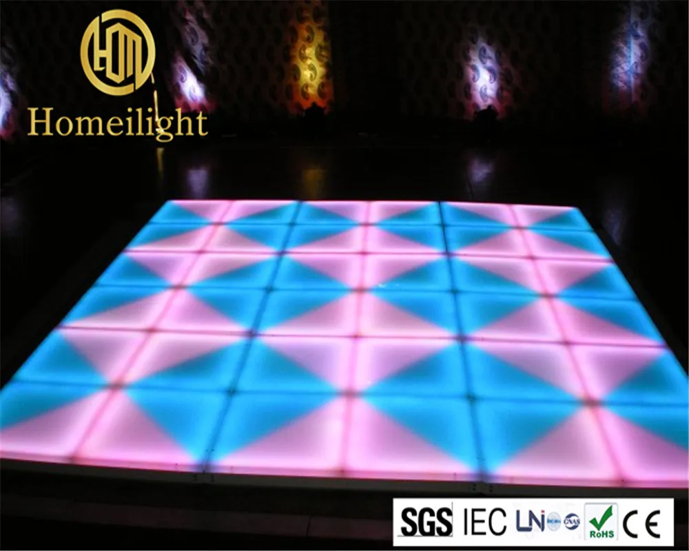 DMX RGB танцующий пол/1*1 м танцевальная панель с голосовым управлением сценический