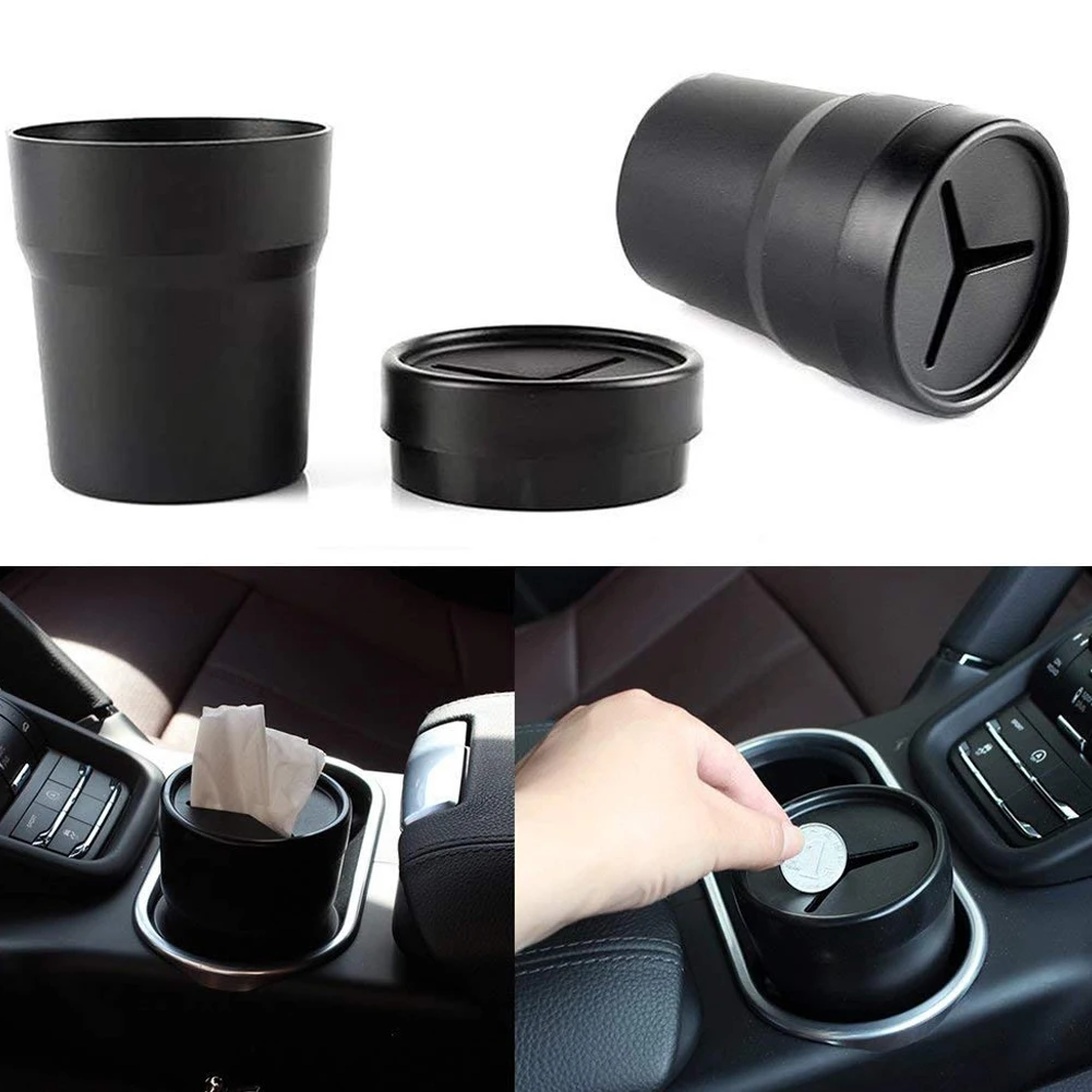 2 Pcs Car Trash Garbage Can Auto Dust Case Holder Bin box Car-styling Holders Cup Mounts Interior Accessories | Автомобили и