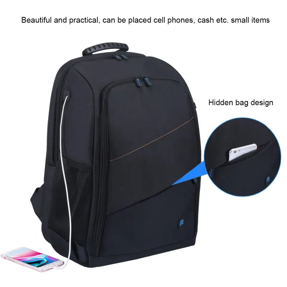 TEXU PULUZ Outdoor Portable Waterproof Scratch proof Dual Shoulders Backpack Camera Accessories Bag Digital DSLR Photo Video B | Багаж и