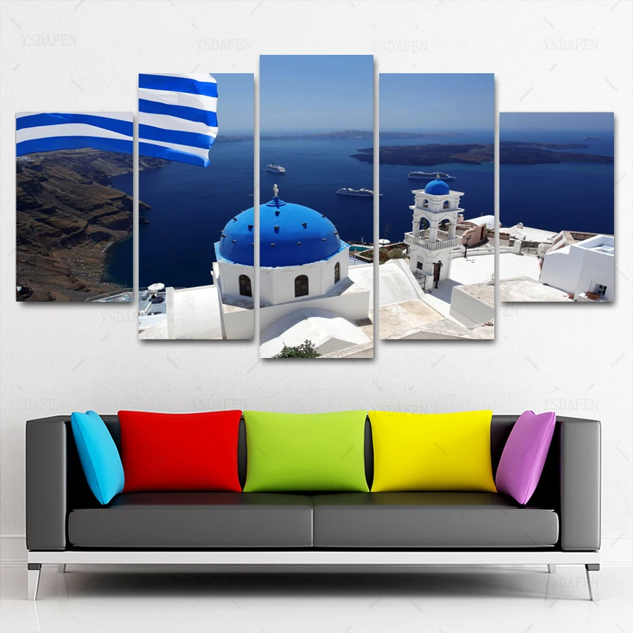 

Op de muur HD print olieverf modulaire foto Scenery poster kind room decor woondecoratie 5 stks canvas art z145