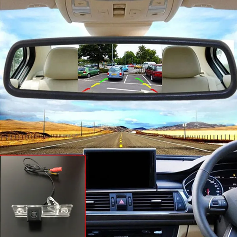 Автомобильный монитор 5 дюймов TFT цифровой автомобильный зеркальный +