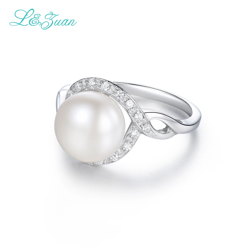 L & zuan классическое Ювелирное кольцо из стерлингового серебра белое