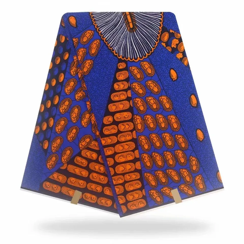 6 ярдов восковая печать Mitex/синие африканские ткани Kitenge/Pagnes/ткани Africain/Lapa/Chitenge DF