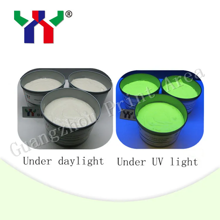 High Quality UV Invisible Offset Printing Ink Dry Colorless to Yellow Green 1 KG | Cartridge Chip