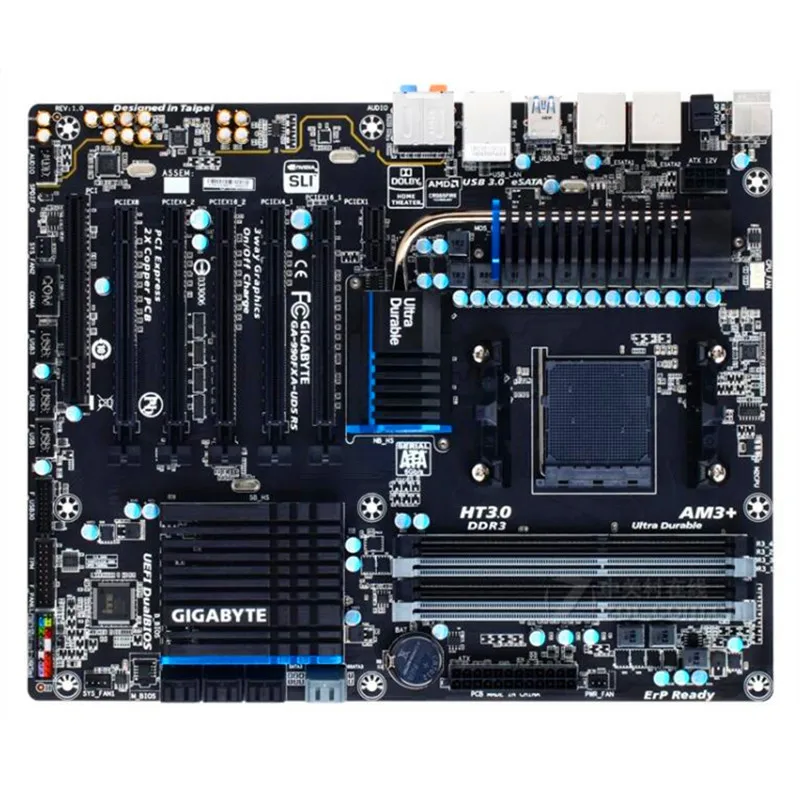 Используется для Gigabyte GA 990FXA UD5 R5 AM3 + 990 материнская плата USB3.0 SATA3 блок питания