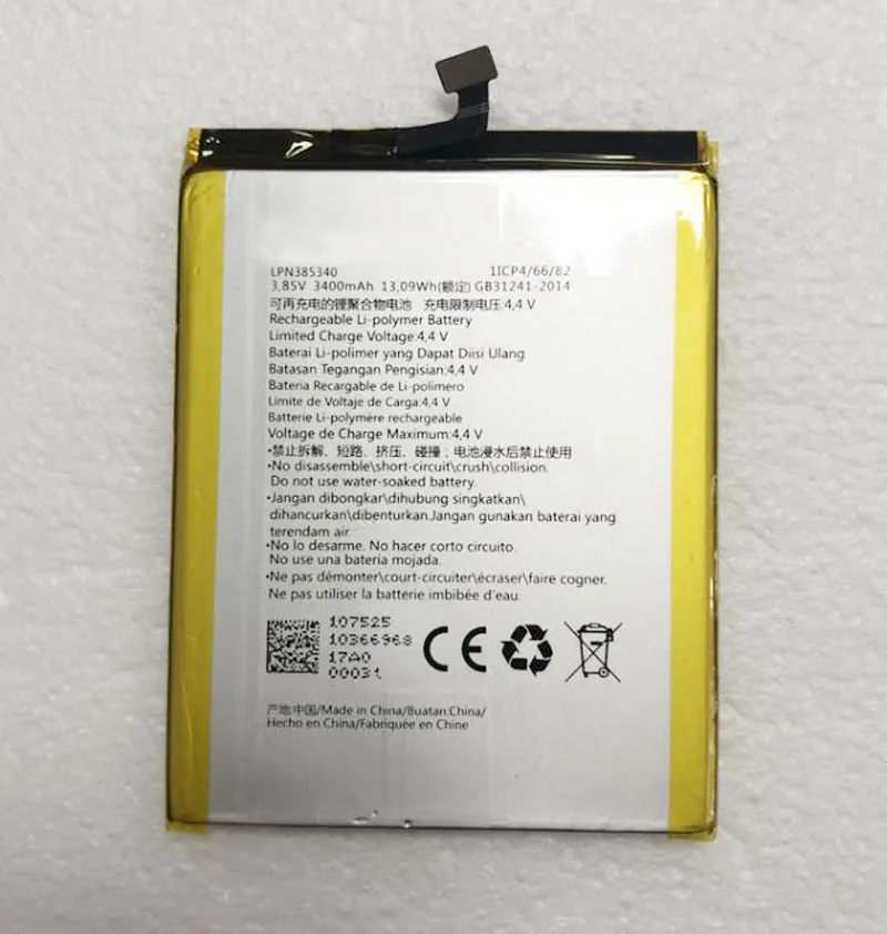 

GeLar 3.85V 3400mAh LPN385340 original Battery For Hisense HLTE300T HLTEM800 E77 E77M H10 smartphone bateria