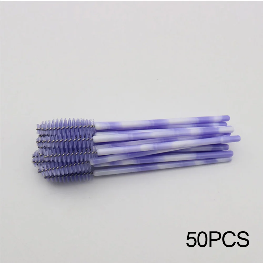 50pcs QP 50/100 шт одноразовые палочки Masacara аппликатор для ресниц кисти Нейлоновые цветные профессиональные инструменты для макияжа - Handle Color: 50pcs QP