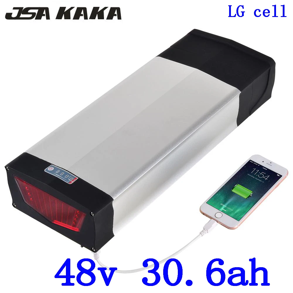 

48V 1000W 1500W 2000W Ebike аккумулятор 48V литиевая батарея 48V 20AH 30AH Электрический велосипед батарея использовать LG сотовый с багажной стойкой