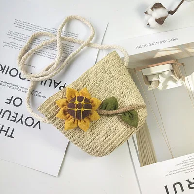 FURTALK Детская летняя сумочка из соломы для детей девочек Пляжная Сумка милая сумка