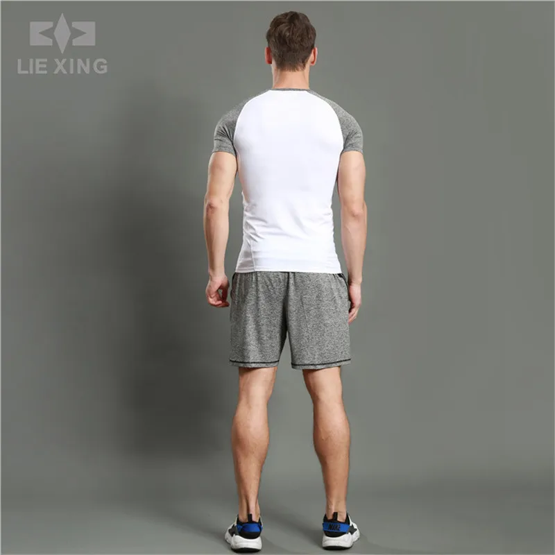 LIEXING одежда компрессионный спортивный костюм для мужчин Тренировочный Набор