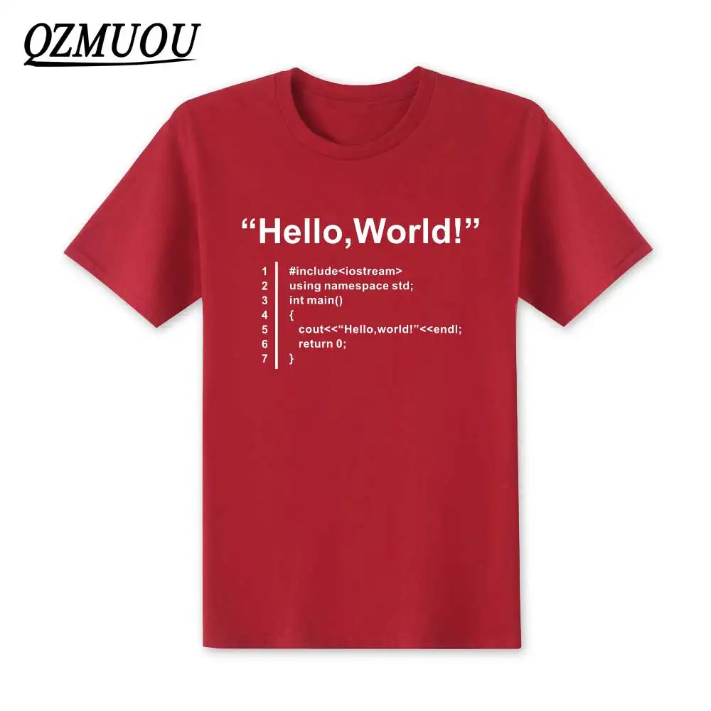 Новинка 2020 модная забавная футболка с надписью HELLO WORLD Geek Team Мужская хлопковая