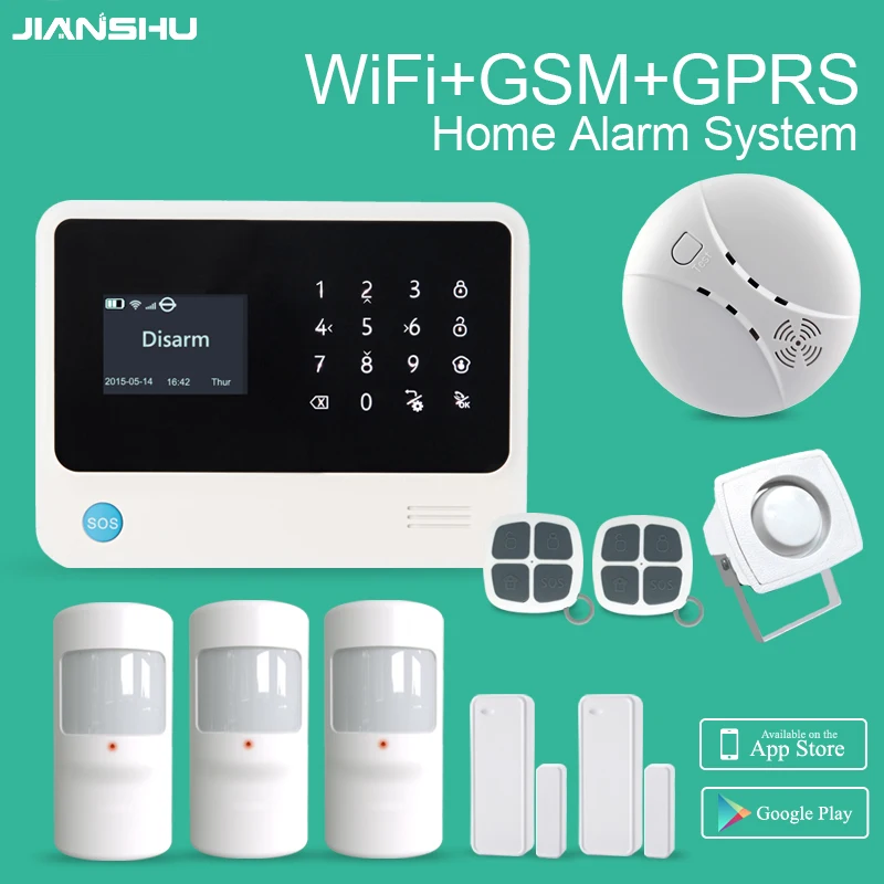 Мобильный контроль мульт языки голосовые меню Gsm Wifi охранная Aalarm ID контакта Gprs Sms