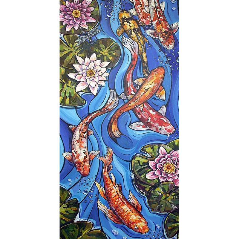 

Full square diamond 5D DIY diamond painting Colorful fish Diamond embroidery Cross Stitch Rhinestone mosaic home decor HYY