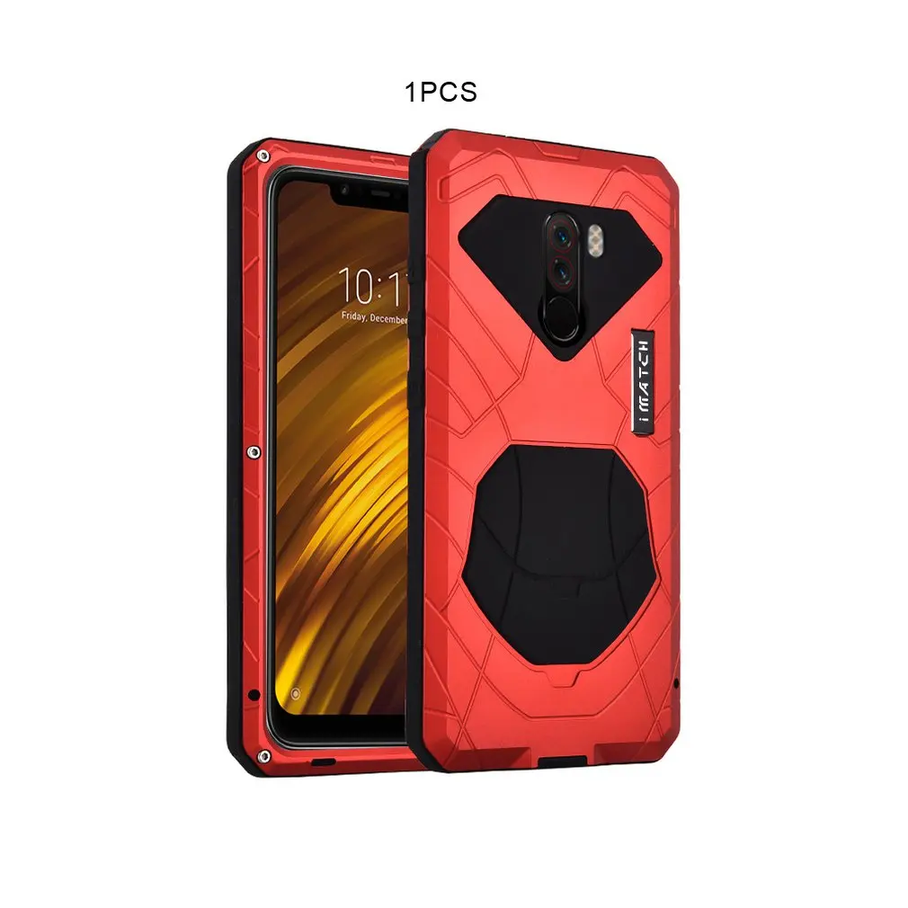 Для Millet 9 POCOPHONE F1 версия анти-сейсмический дизайн анти-капля металлический силиконовый Мобильный чехол для телефона изысканно спроектированный прочный - Цвет: Millet POCOPHONE F1
