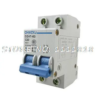 

Double Pole Overloaded Circuit Breaker 20 Amp 400 Volt