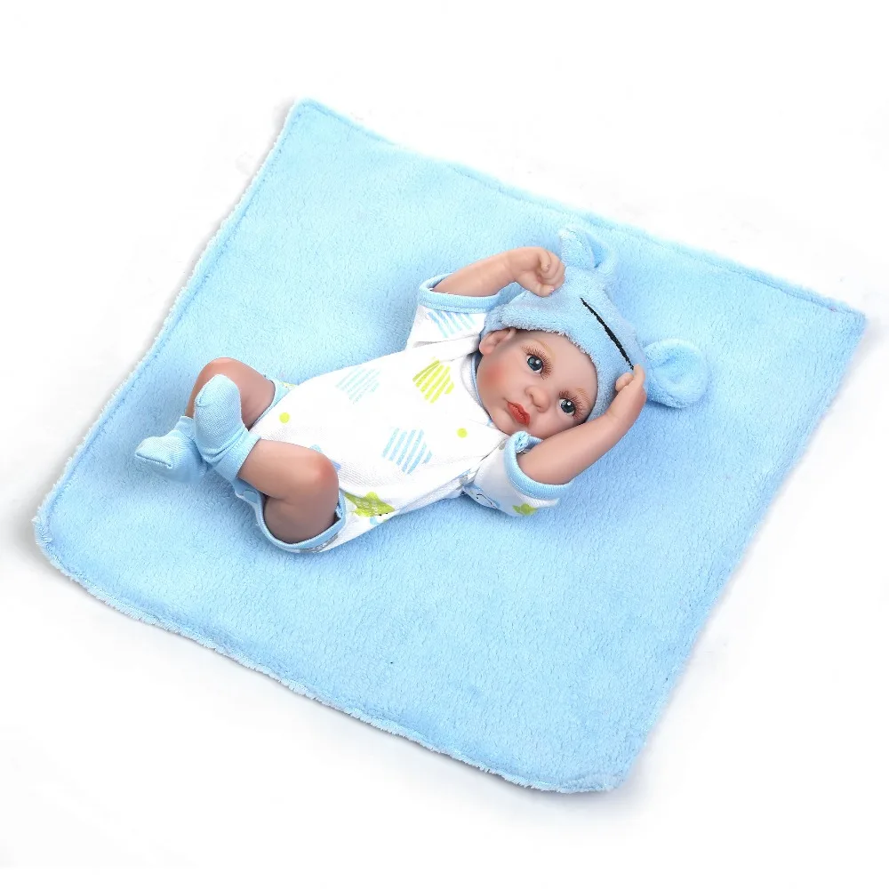 Мини кукла реборн NPK полностью силиконовая виниловая 11 дюймов|reborn dolls|twin dollsdolls