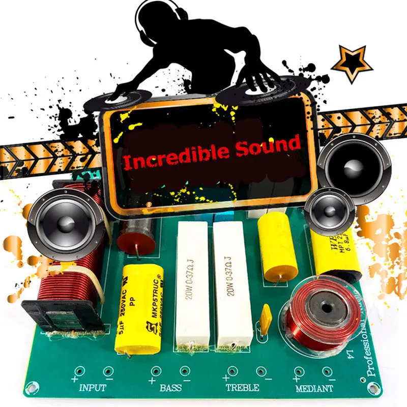 LEORY WEAH-3505 DIY 150 Вт Профессиональный 3-полосный аудио делитель частоты громкий динамик 3 блока кроссовер фильтр для динамик KTV