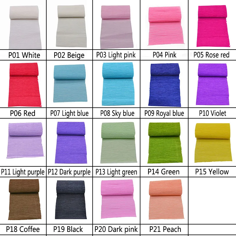 10x250 см оригами Crinkled креп DIY ручной работы Цветы Бумага Ремесло упаковочный