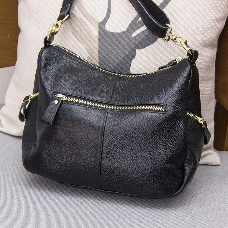 Брендовая дизайнерская сумка хобо из мягкой натуральной кожи женская для отдыха