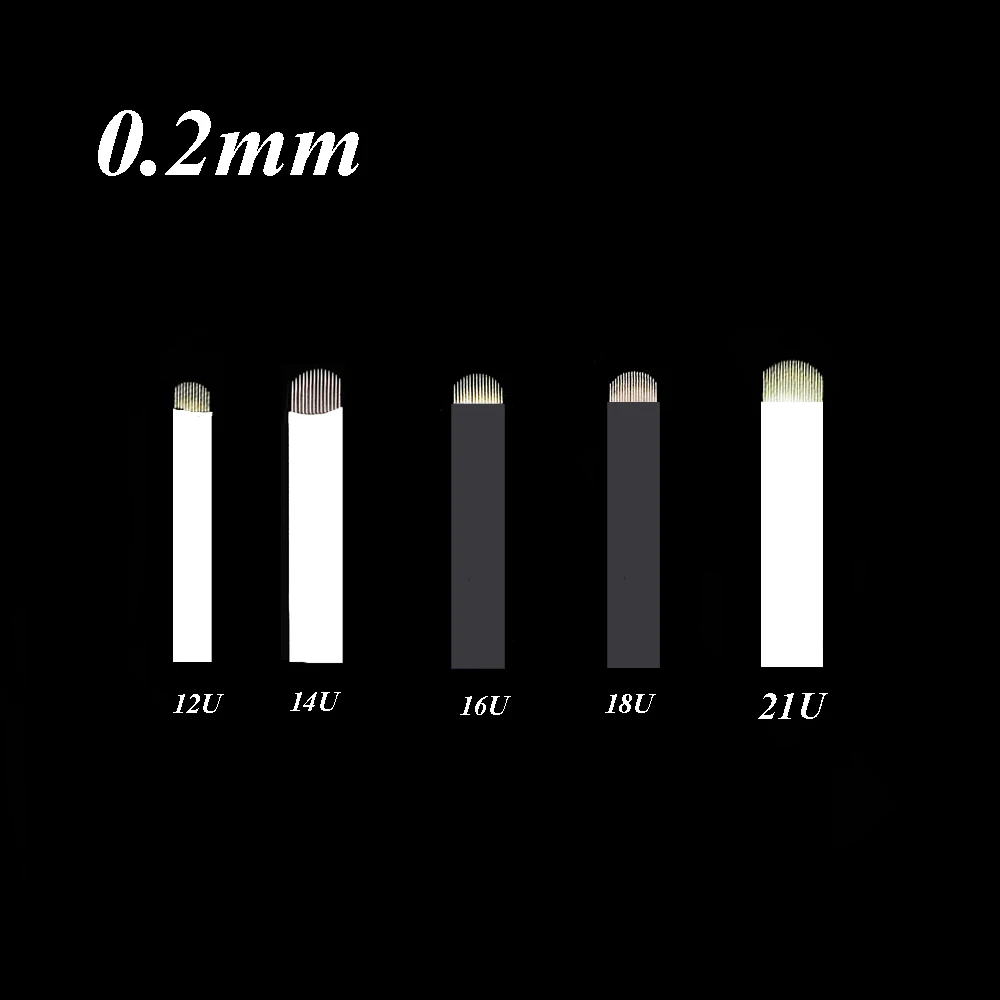 

0.2mm Tattoo Needles u12 u14 u16 u18 u21 Lamina Tebori Flex Microblading Pin Manual Pen Permanent Makeup Eyebrow Stainless Steel