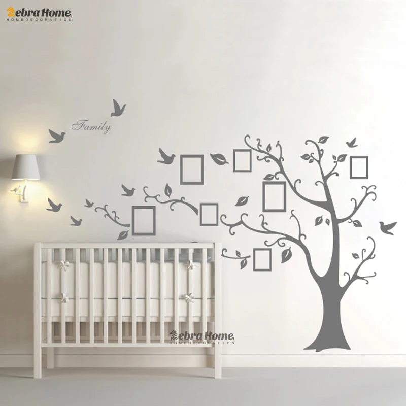 

Pastoral Style Love Family Bird on Tree Vinyl Wall Stickers removable home decor For Living Room Baby Nursery Bedroom Home Decor