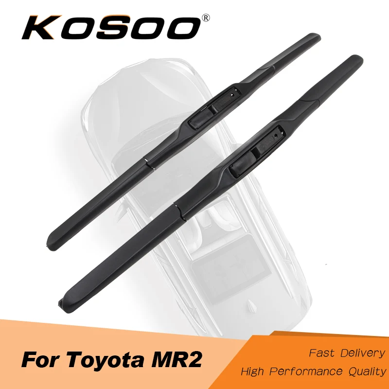 

KOSOO For TOYOTA MR2 Cabrio/MR2 Spyder 1999 2000 2001 2002 2003 2004 2005 2006 Fit J Hook Arm Auto Natural Rubber Wiper Blades