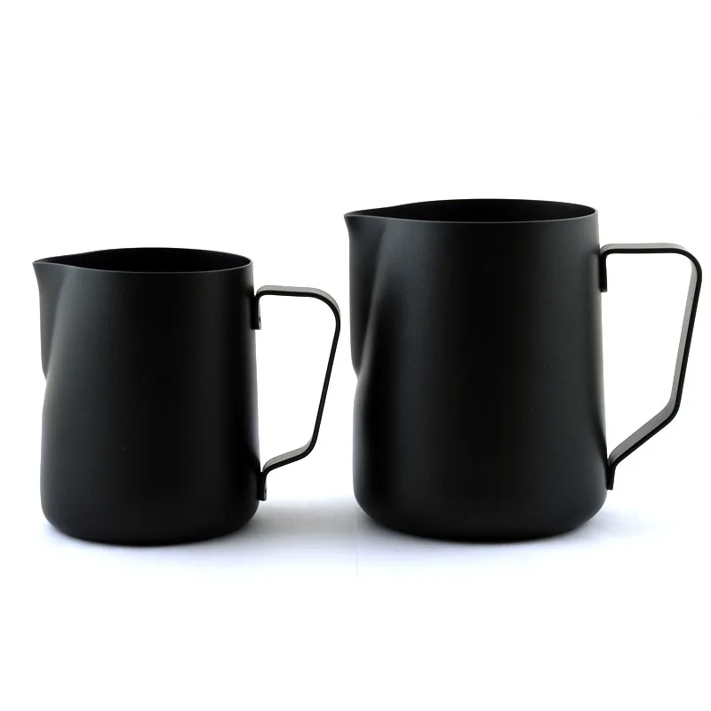 

600ml Black Non-stick Coating Coffee Mug Cup Jug Stainless Steel Espresso Milk Coffee Frothing Jug Tamper Cup Mug