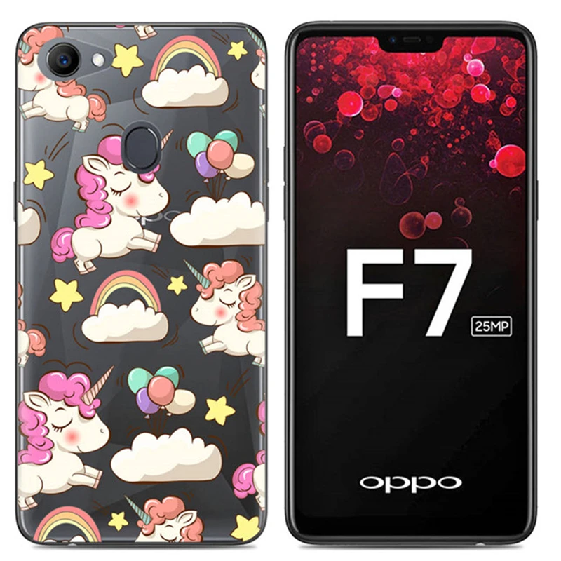 Phone Case For OPPO F7 6.23-inch Fashion Design Art Painted TPU Silicone Cute Back Fitted Cover Shell |