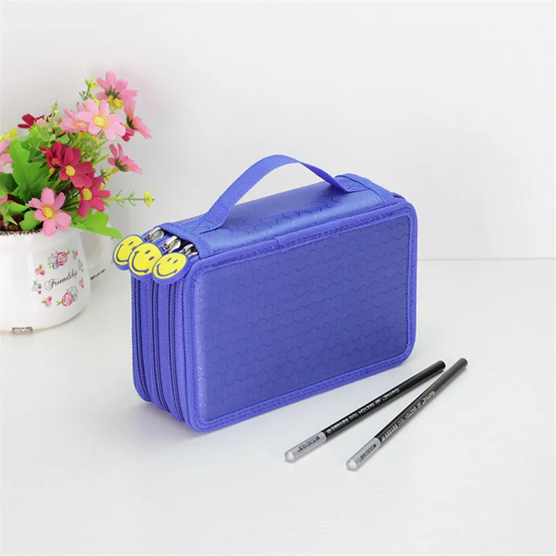 

Cute Kawaii School Pencil Case 3 Layers 48 Color Fit 52 Holes Penal Pencilcase Large Multifunction Boys Girls Pen Bag Box Pouch